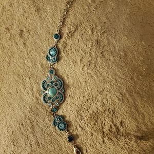 Elegant turquoise silver bracelet